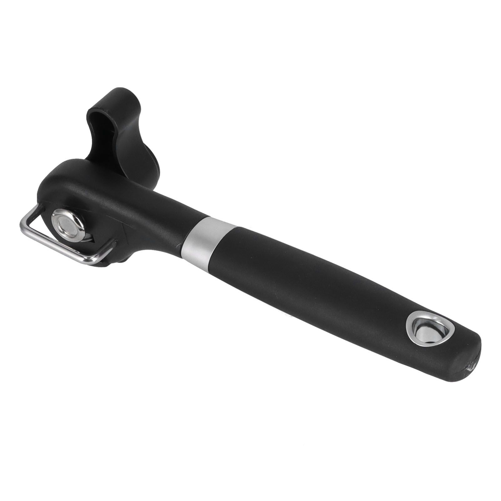 Manual Can Opener Stainless Steel Bottle Opener with Smooth Edge and Non Slip Handle Black for KitchenStraight Handle K3 โ image 3