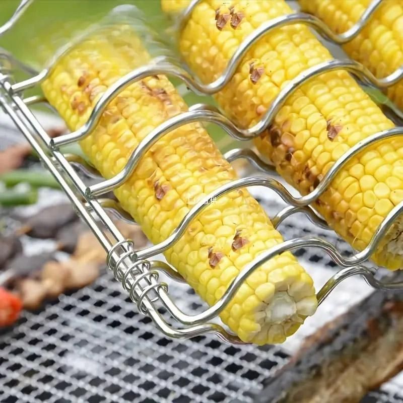 Folding Handle Corn Grill Clip Anti Scald Barbecue Tool for Home Outdoor Cooking — image 6