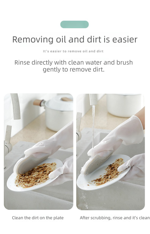 3 Pairs of Grey Brush Gloves Integrated Brush Glove – Multifunctional Cleaning Glove for Kitchen, Dishwashing & Household Tasks — image 3