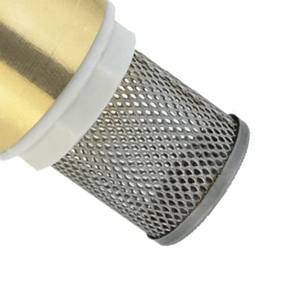 Brass Foot Valve, Water Pump Bottom Valve, Check Valve with Filter, Foot Valve Filter No Return Valve Foot Valve Strainer-6分 DN20 — image 3