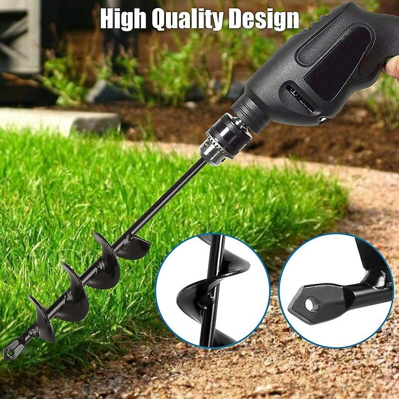 Garden Auger, Spiral Drill Gardening Tool For Planting Trees/Shrubs/Twist Drill/Planting Auger - 4 × 22Cm — image 4
