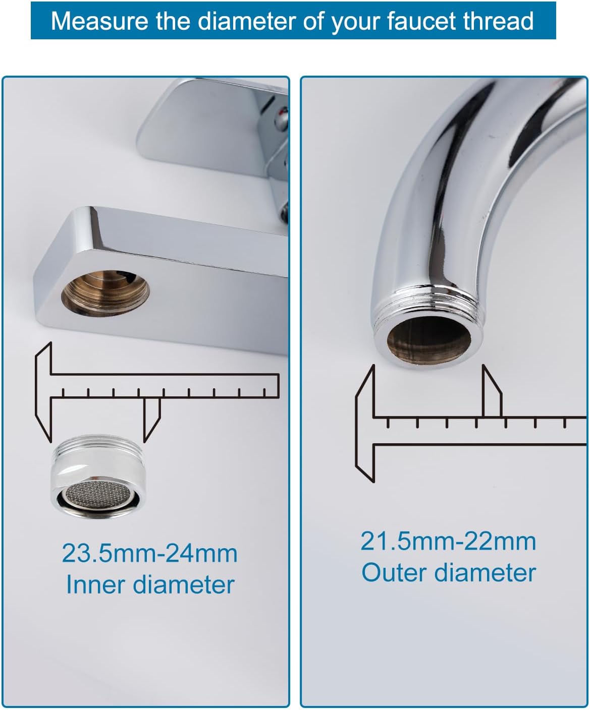 Faucet Adapter Kit, Swivel Aerator Adapter to Connect Garden Hose - Multi-Thread Kitchen Sink Faucet to Garden Hose Adapter 3/4 Inch - Chrome Finished โ image 4