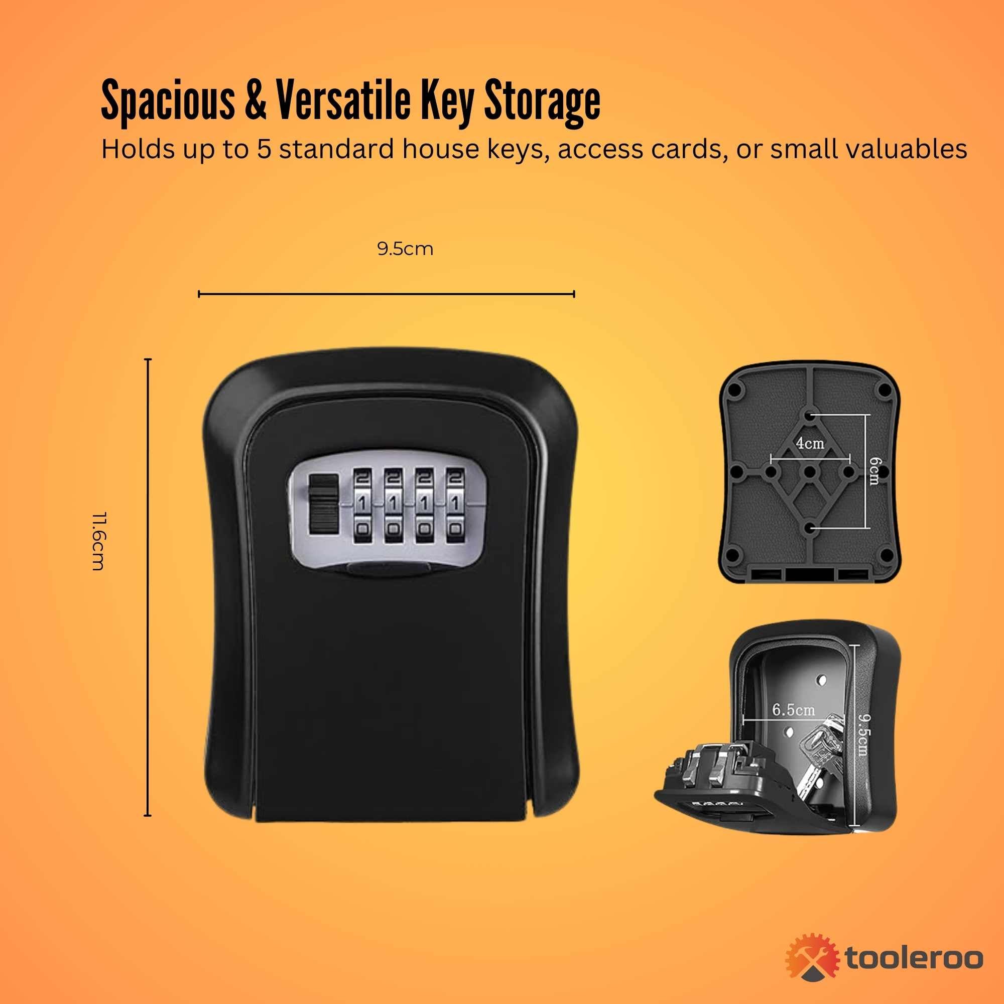 Tooleroo Wall Mount Key Lock Box โ 4-Digit Safe Weatherproof Secure Storage โ image 5