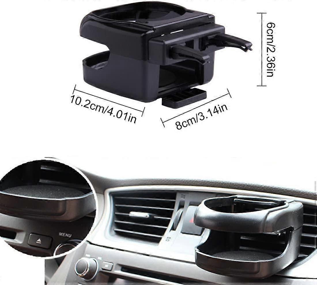 2pcs Universal A/C Vent Car Cup Holders - Adjustable Water Bottle Holder — image 2