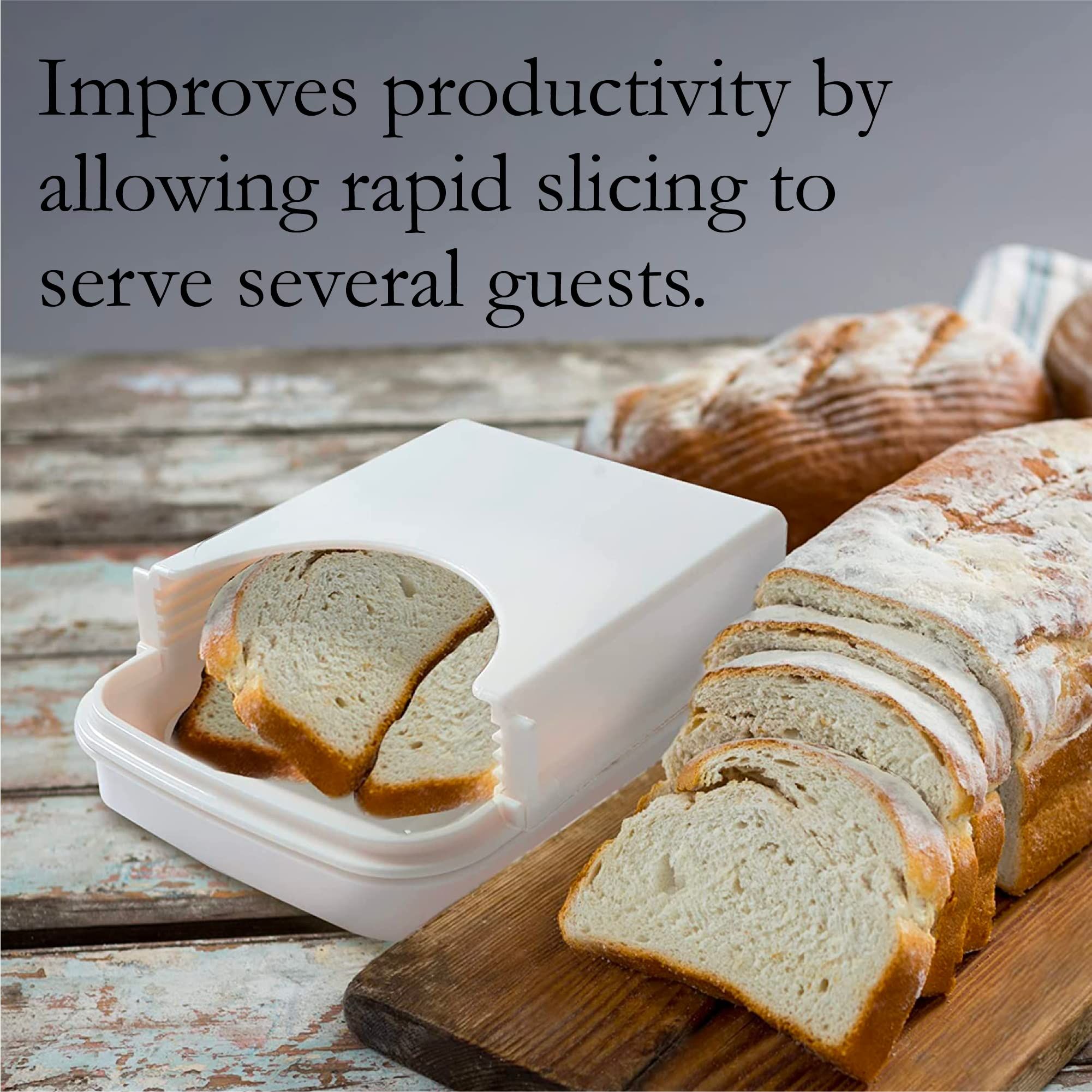 Bread Slicer for Homemade Bread, Plastic Bread Slicer Machine and Compact Bread Slicing Guide 4 Sizes Bread Loaf Slicer Thin โ image 4