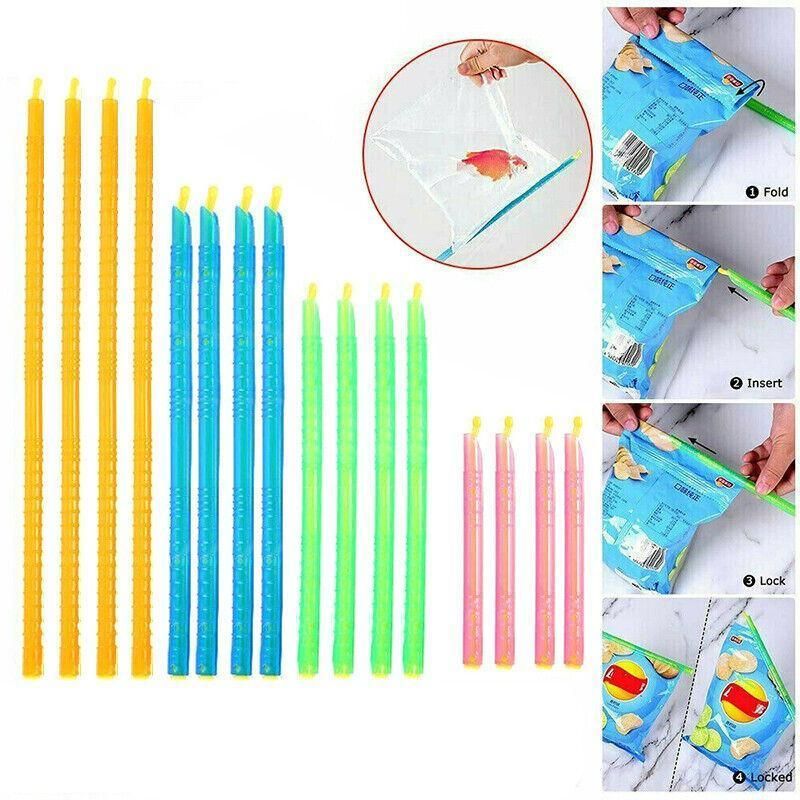 8/16/24PCS Kitchen Sealing Sticks Reusable Clips Bag Sealer Lock Rod Bags Sealer - 8PCS — image 5