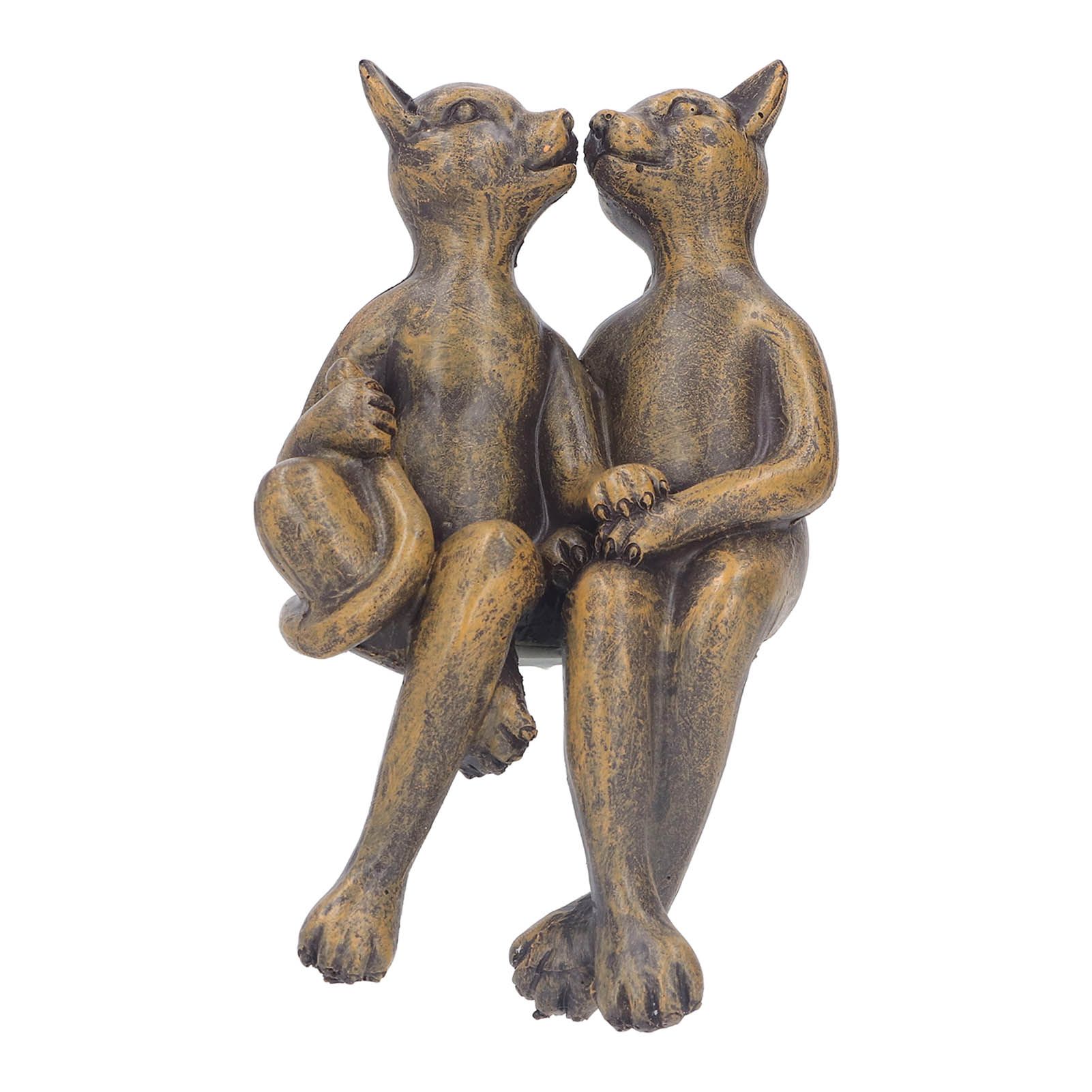 Kitten Resin Ornament Cute Lifelike Hand Painted Miniature Cat Decorations for Garden Patio Home — image 6
