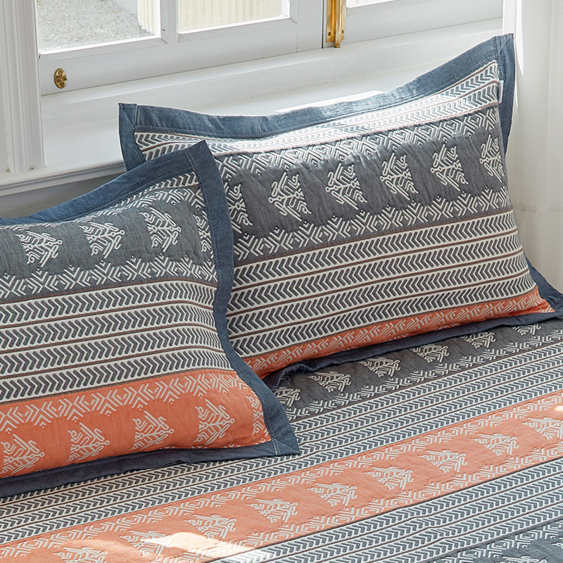 Snowflake Soft Cotton Gauze Pillowcase Set - Breathable, Non-slip, Extra Large (Pillow Core Not Included)56 × 80cm
