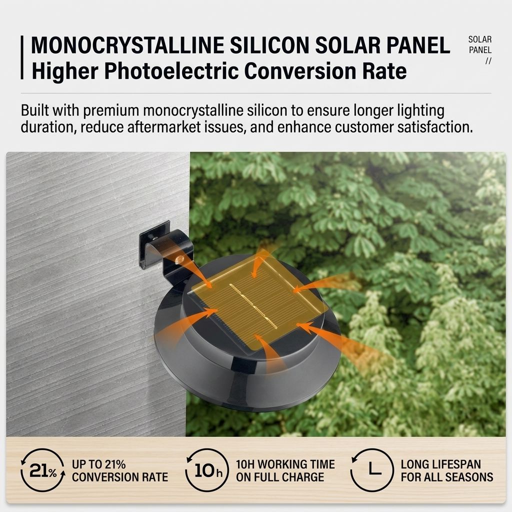 Solar Powered Smart Wall Light with Auto Dusk-to-Dawn Sensor, IP65 Waterproof Fence & Garden Accent Lighting, Available in 3000K Warm White or 6000K Cool — image 4