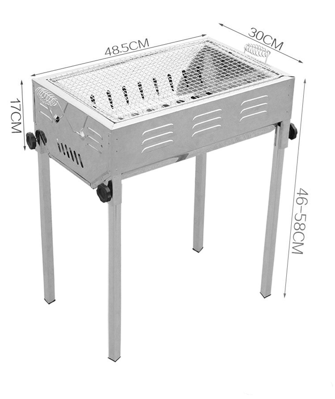 Stainless Steel Portable Outdoor BBQ Barbecue Grill Set Charcoal Kebab Picnic Camping Sets Medium โ image 3