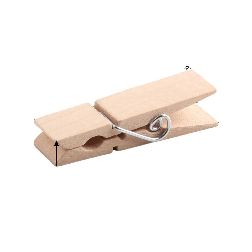 4PC Sturdy and Heavy Duty Natural Wood Clips Wooden Clothespins for Hanging Clothes Photo Small Classroom Decorative Peg
