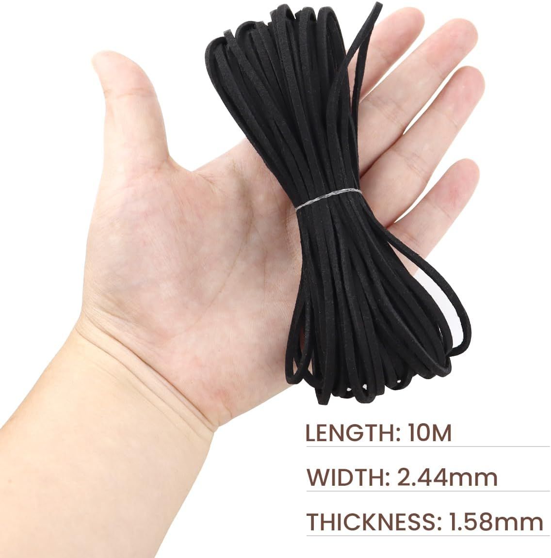 3 Colour Suede Leather Cord Set, Soft Leather Lacing for Jewellery Making, Bracelets, Necklaces, Beading and DIY Crafts, 3 mm x 10 m โ image 2