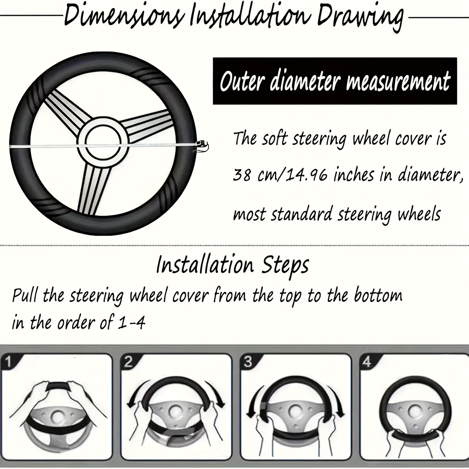 Car Steering Wheel Cover (38cm)- 3D Honeycomb Breathable Mesh - Anti-Slip Sweat-Absorbent Grip for All-Season Driving, Black and Red โ image 6
