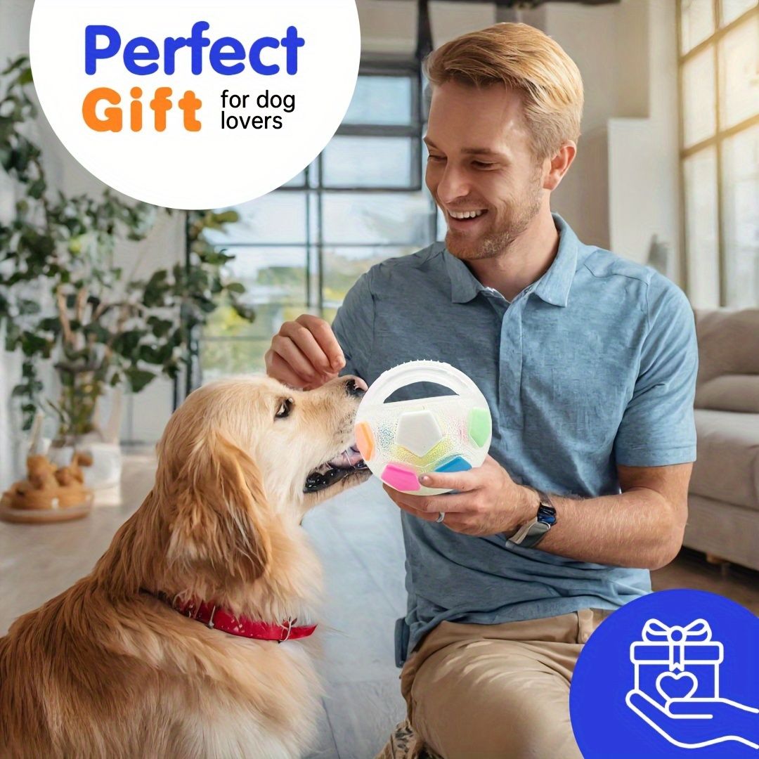 Football-shaped pet dog toys, sturdy and durable tooth-grinding training toys, squeaking sound toys โ image 6