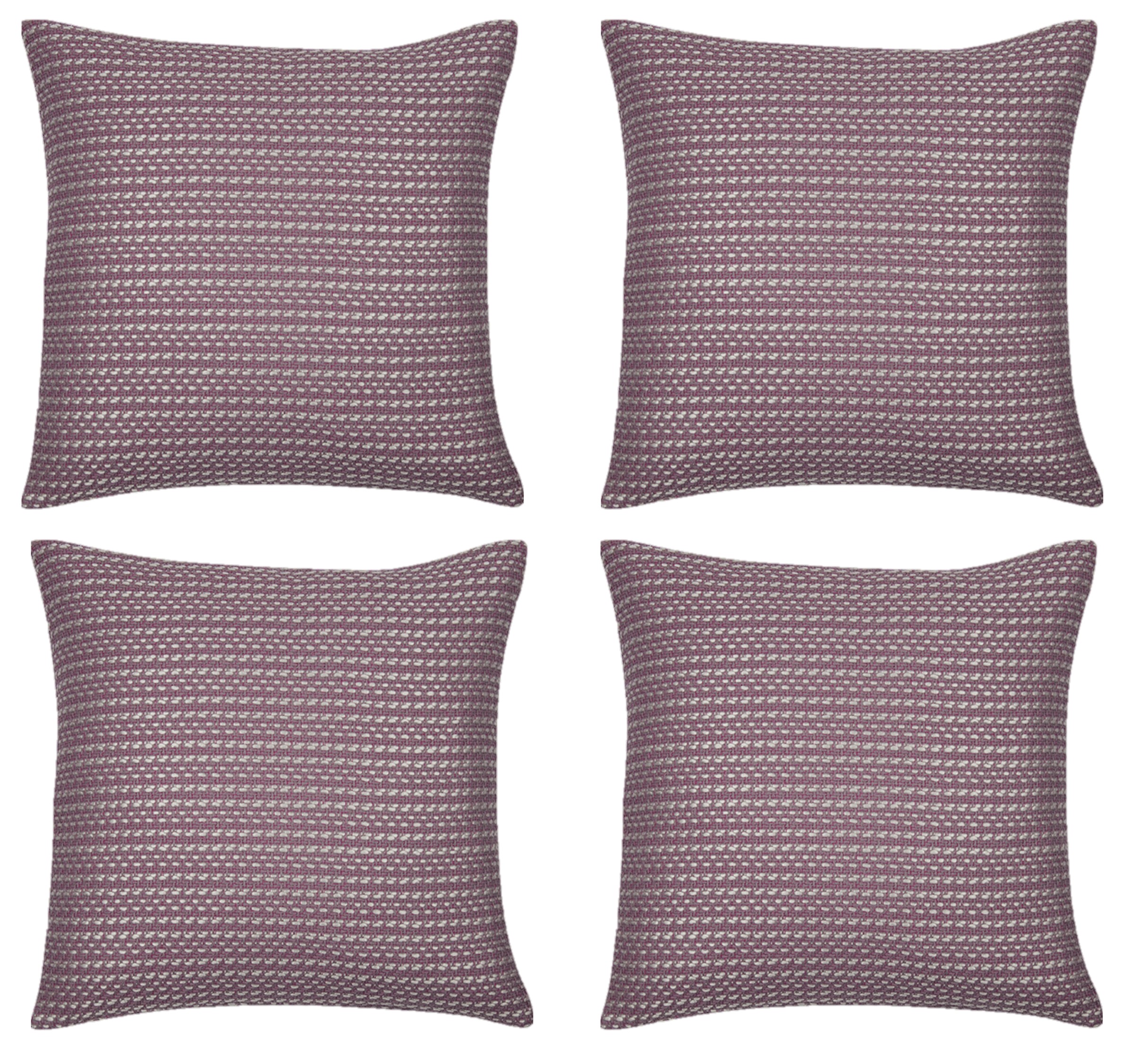 Pack of 4 Fern Rose Soft Pink & White 50x50cm Cushion Covers. Made In Europe