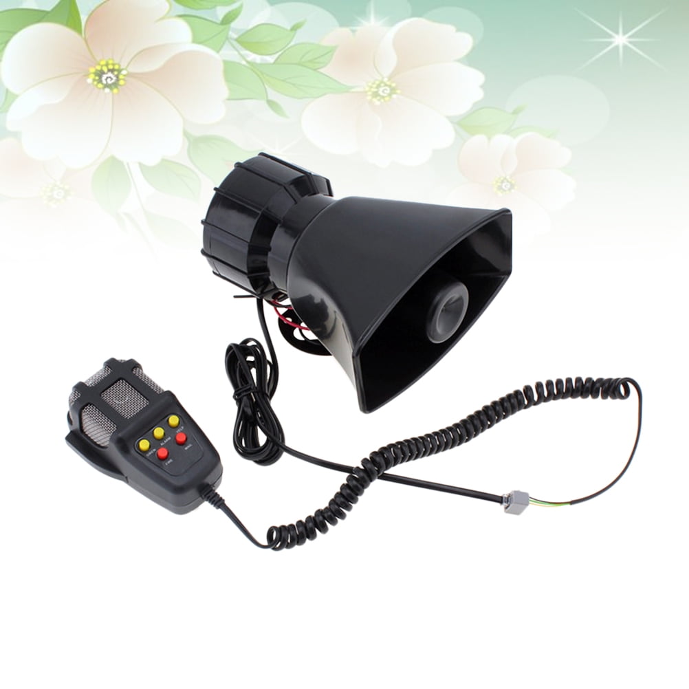 100W 12V 5 Sound Square Opening Electric Horn Loud Speaker Warning Alarm for Car Moped Motorcycle (Black) Black — image 4