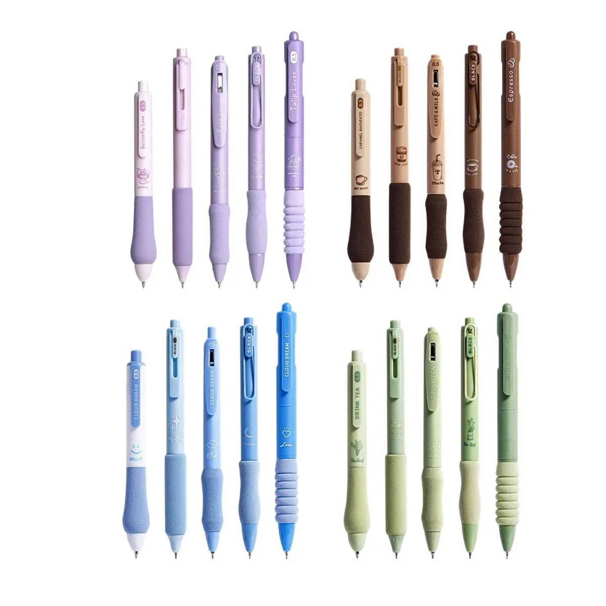 5pcs Quick Dry Ballpoint Pen Smooth Writing Instrument Office School Supplies - Blue โ image 3