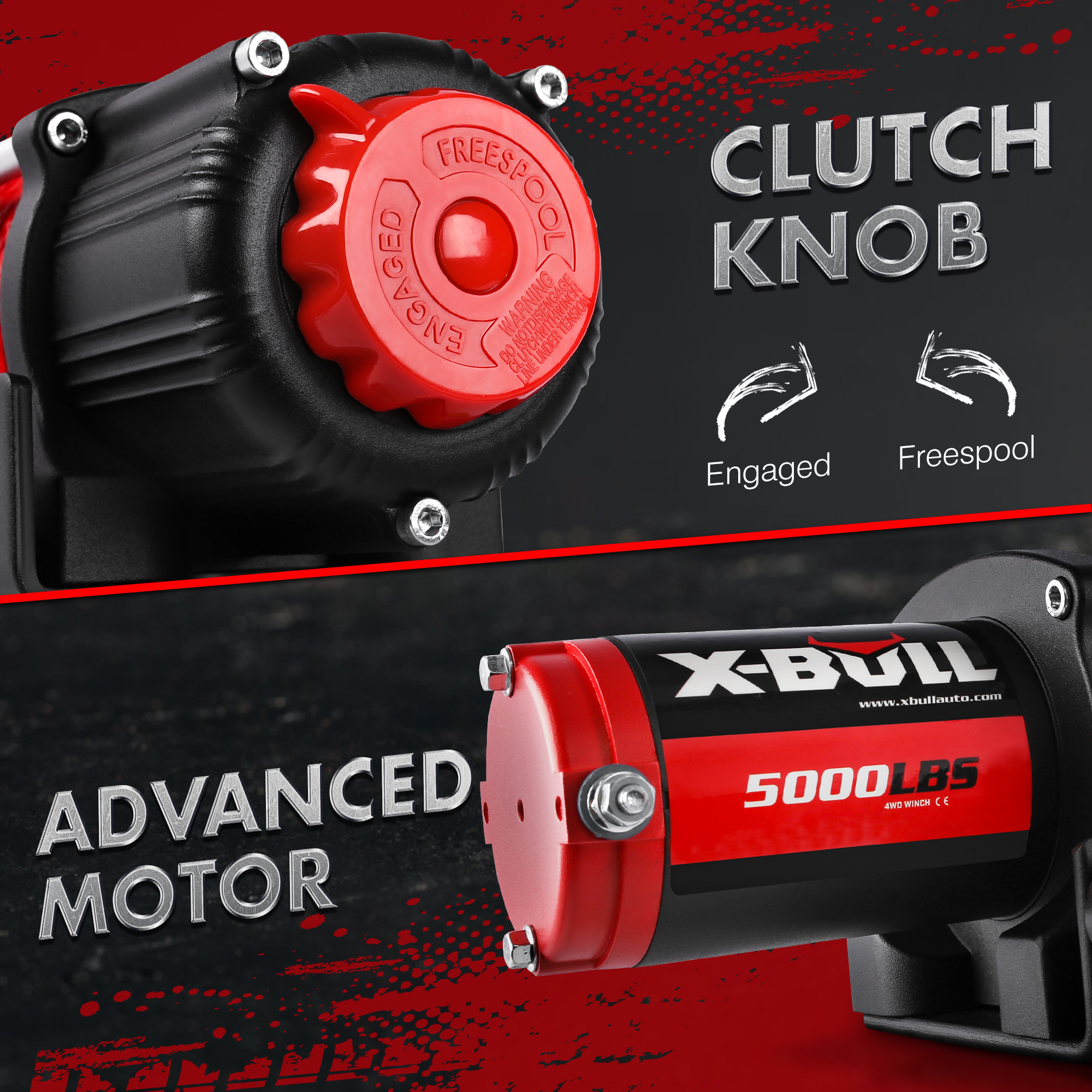 X-BULL Electric Winch 5000LBS 12V 15.2M Synthetic Rope Wireless ATV UTV 4WD Boat โ image 2