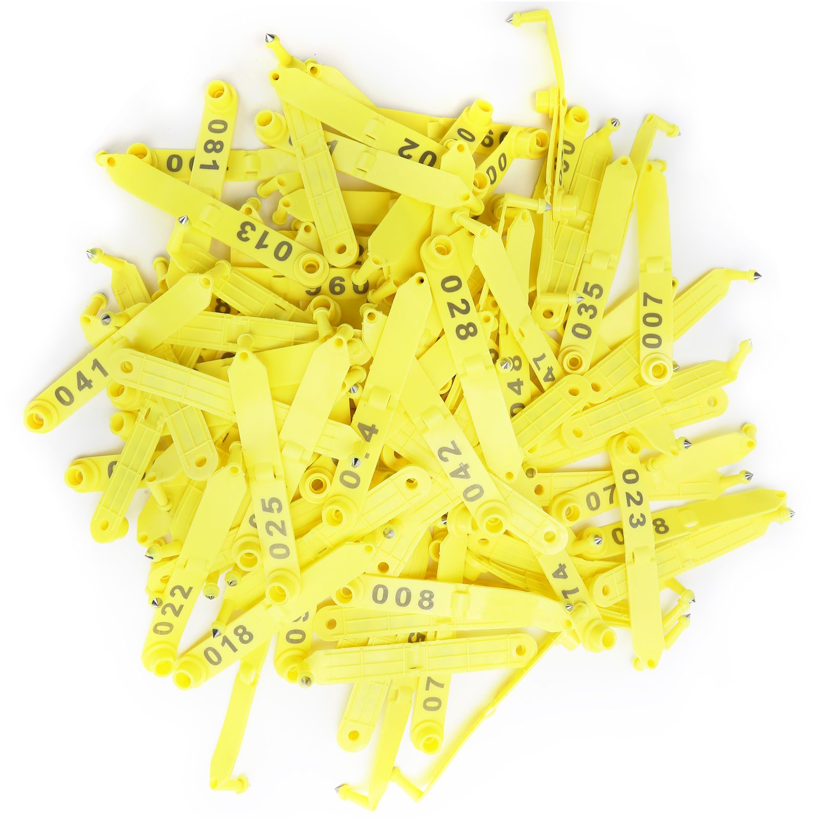 100Pcs Sheep Ear Tag Double Folded Yellow Integrated Number Animal Identification Card — image 6