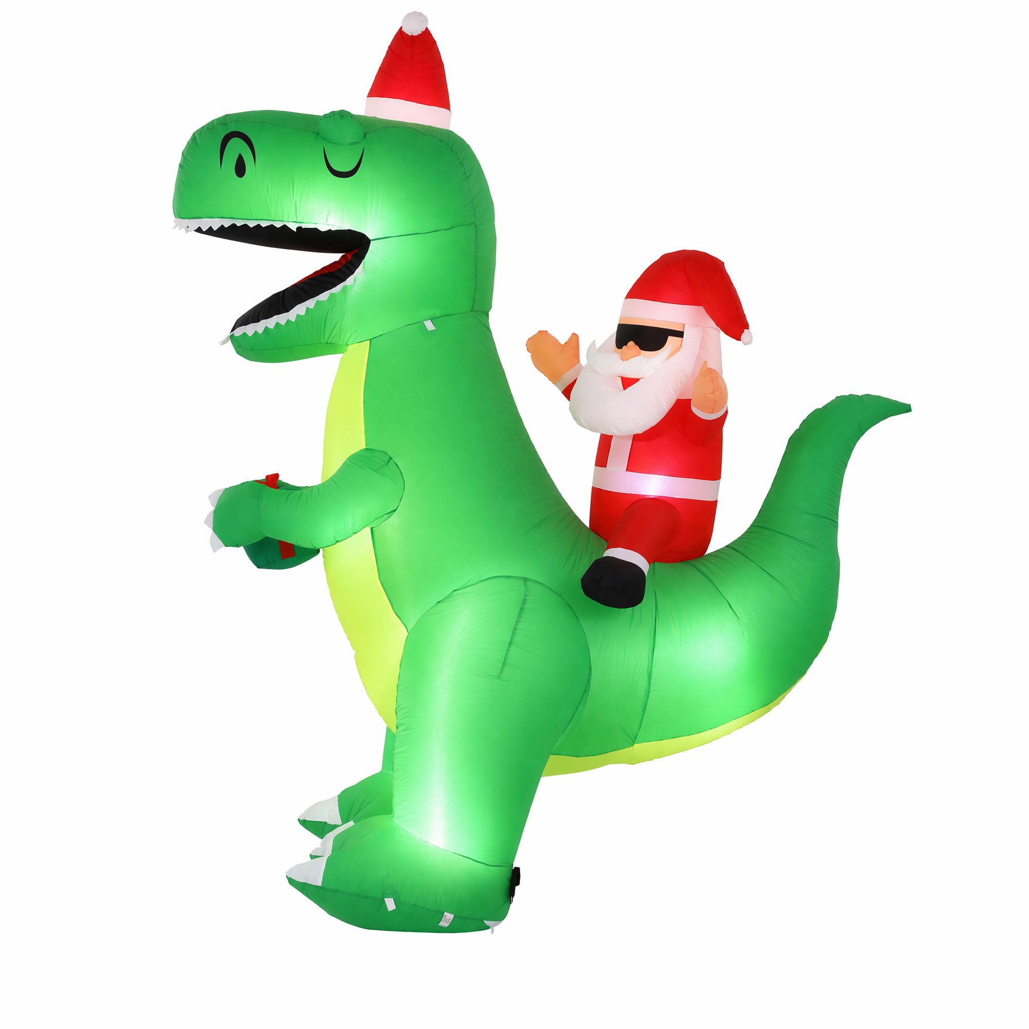 Jingle Jollys Christmas Inflatable Dinosaur 2.5M Illuminated Decorations — image 3