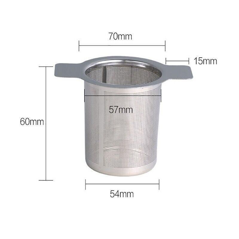 Tea Infuser With Lid Mesh Stainless Steel Metal Cup Strainer Loose Leaf Filter โ image 3