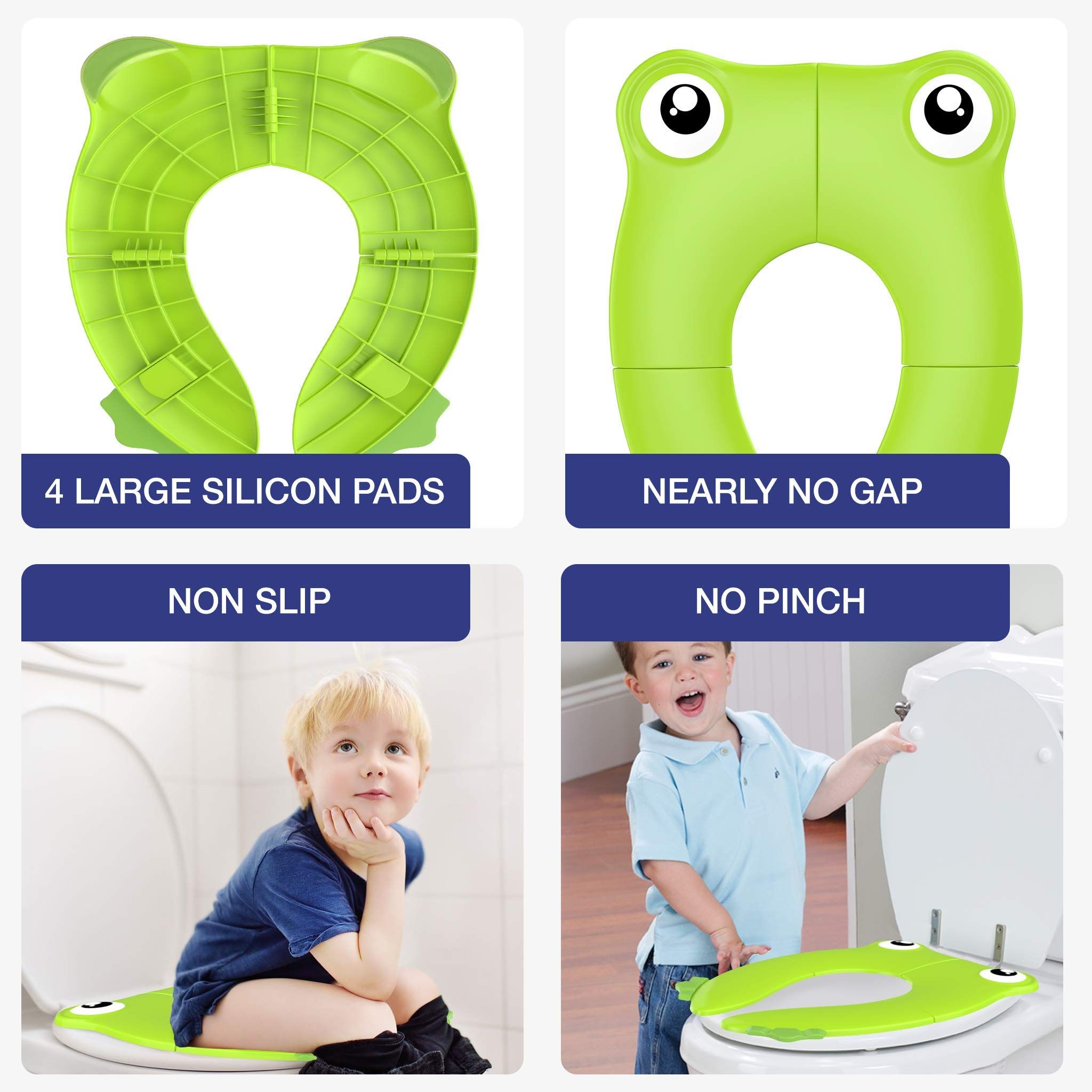 Portable Folding Large Non Slip Pads Potty Training Seat for Kids Boys & Girls, Foldable Toddlers Toilet Seat, Recyclable โ image 3
