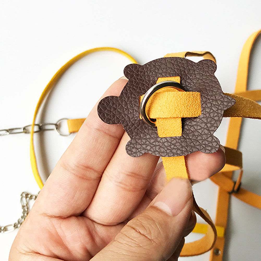 Yellow Turtle Harness Medium Size No Bell with Walking and Chest Straps Turtle Accessories for Turtles and Sea Turtles — image 5