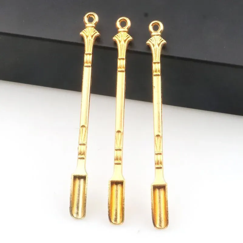 2PCS Gold Mini Scoop Spoon Metal Powder Spatula for Kitchen Craft or Resin Use โ image 3