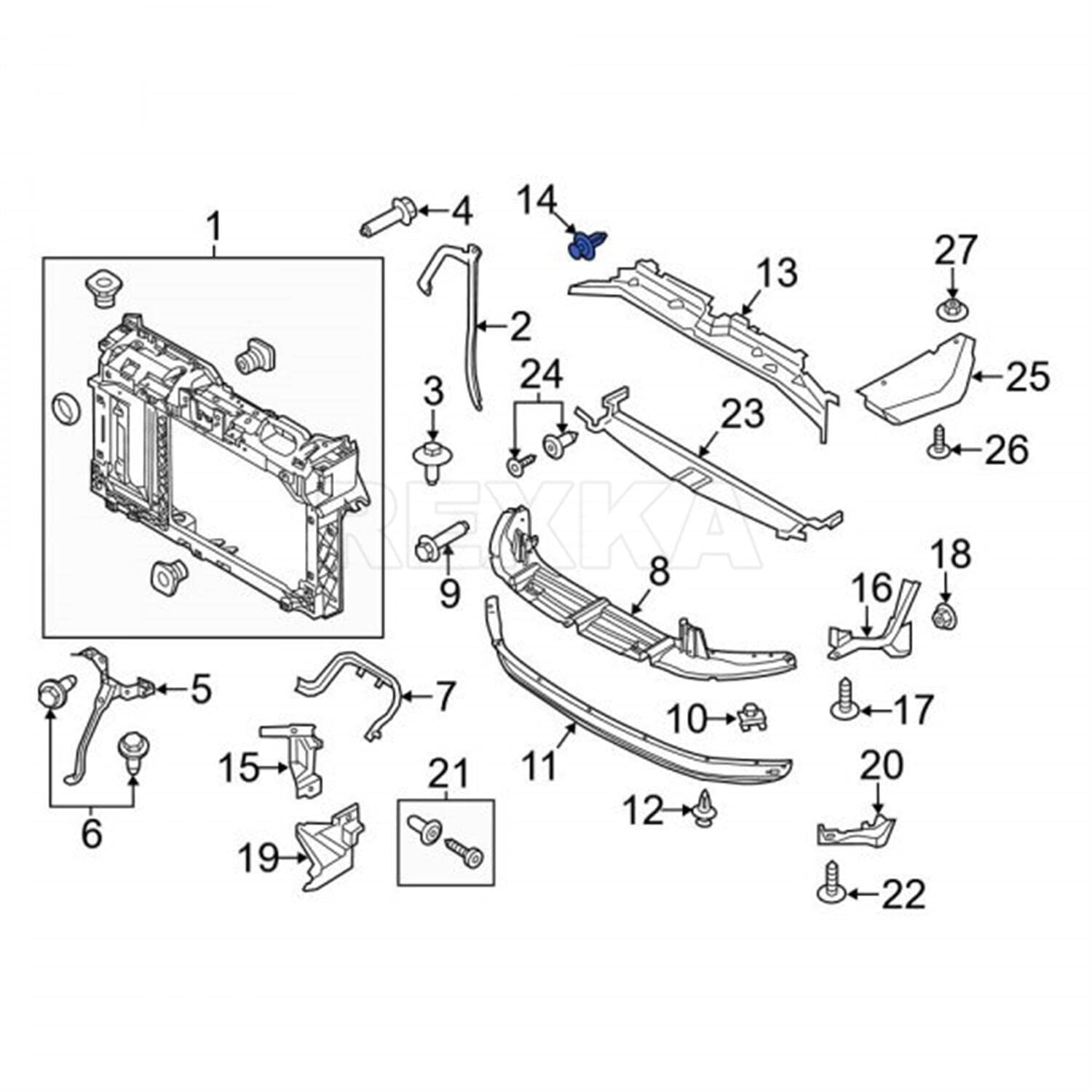 Rexka 30pcs Cowl & Fender Liner Push-Type Retainer for Ford W712196-S300 Edge Escape F-150 GM 11589293 Buick Century, Lacrosse Regal, Cadillac, Chevrolet — image 6