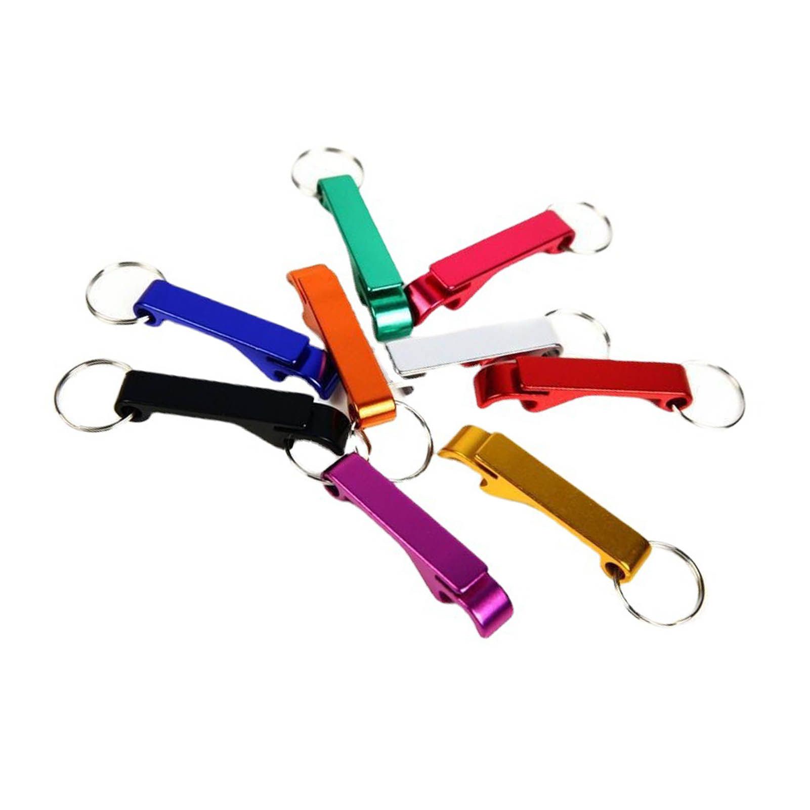 50pcs Keychain Bottle Opener Aluminum Alloy Mini Pocket Beer Beverage Opener Colorful Metal Bottle Opener — image 4