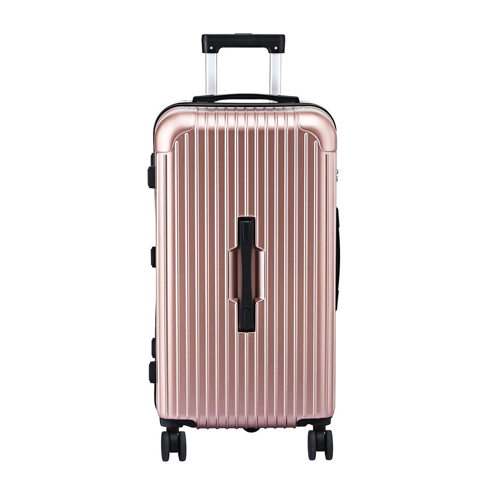 Wanderlite 28" Trunk Luggage Suitcase Travel 5 Wheels Type-C Port TSA Rose Gold — image 3