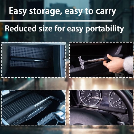 Rearview Mirror Wiper Blades - 2-Piece Set - Telescopic Rearview Mirror Wiper Blades - Portable Wiper Blades - Telescopic up to 98cm - Portable Cleaning Tool — image 3