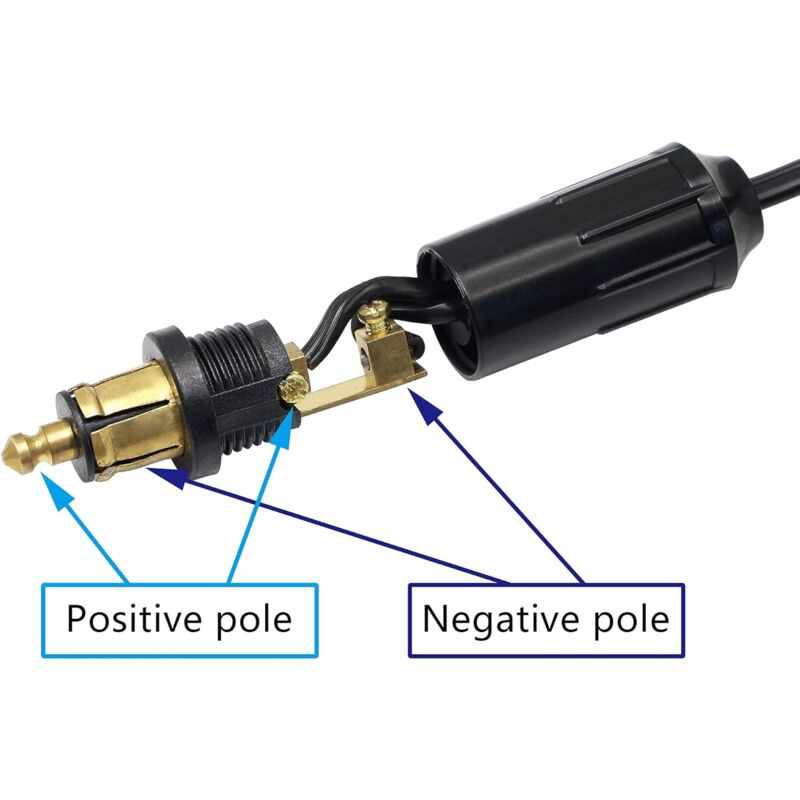 Din Hella Powerlet Plug For Cigarette Lighter 18Awg European Male Din Socket Cigarette Lighter Plug Adapter Socket โ image 2