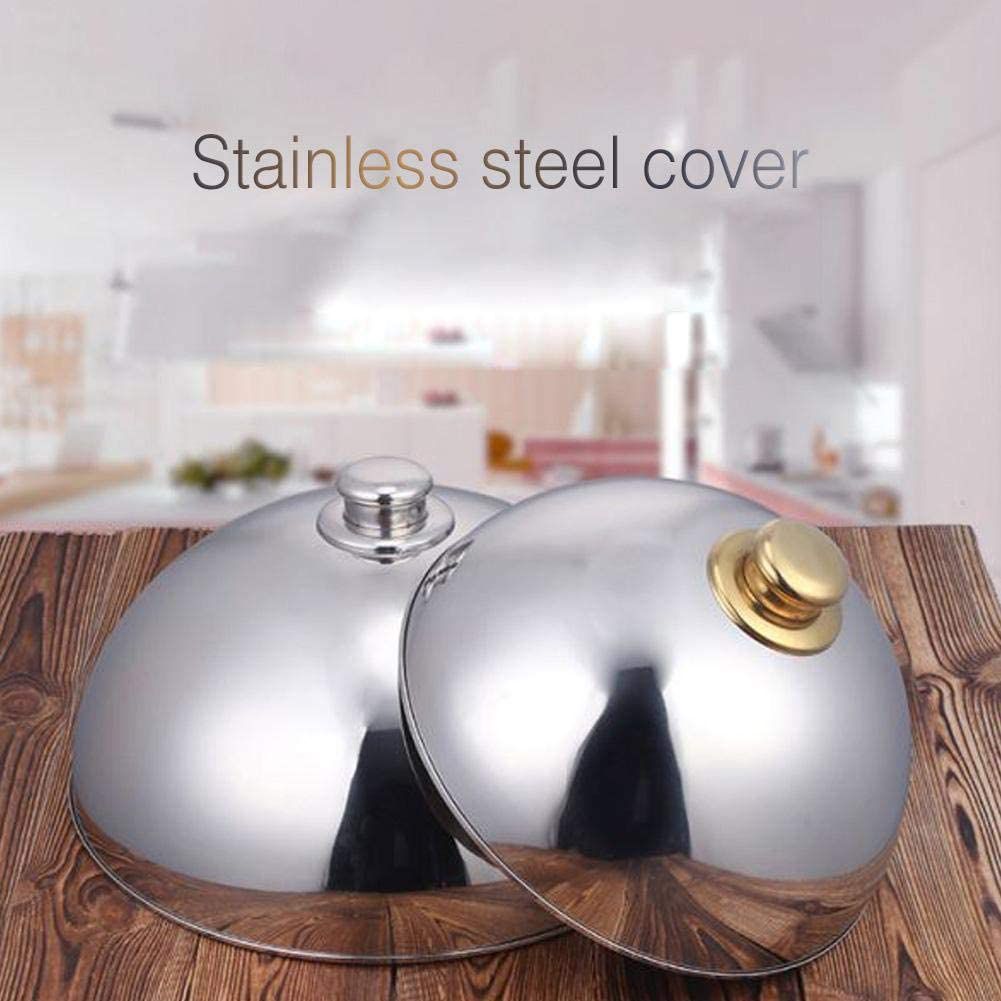 Stainless Steel Cloche Food Cover Dome Serving Plate Dish Dining Dinner for Home Kitchen Restaurant Cafe — image 6