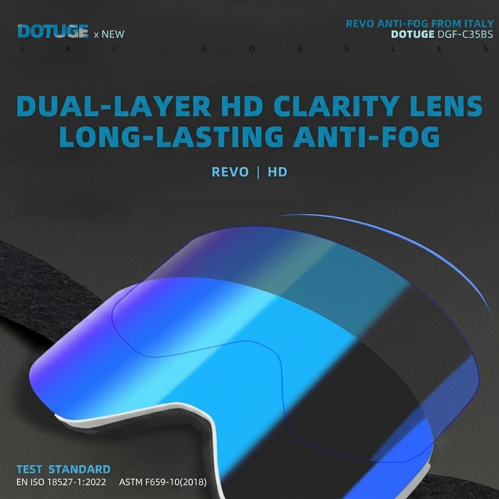Magnetic Flip-Up Ski Goggles with Anti-Fog Cylindrical Lens for Snow Sports, Winter Hiking, and Mountain Climbing – Unisex Design for Clear Vision and Impact — image 4