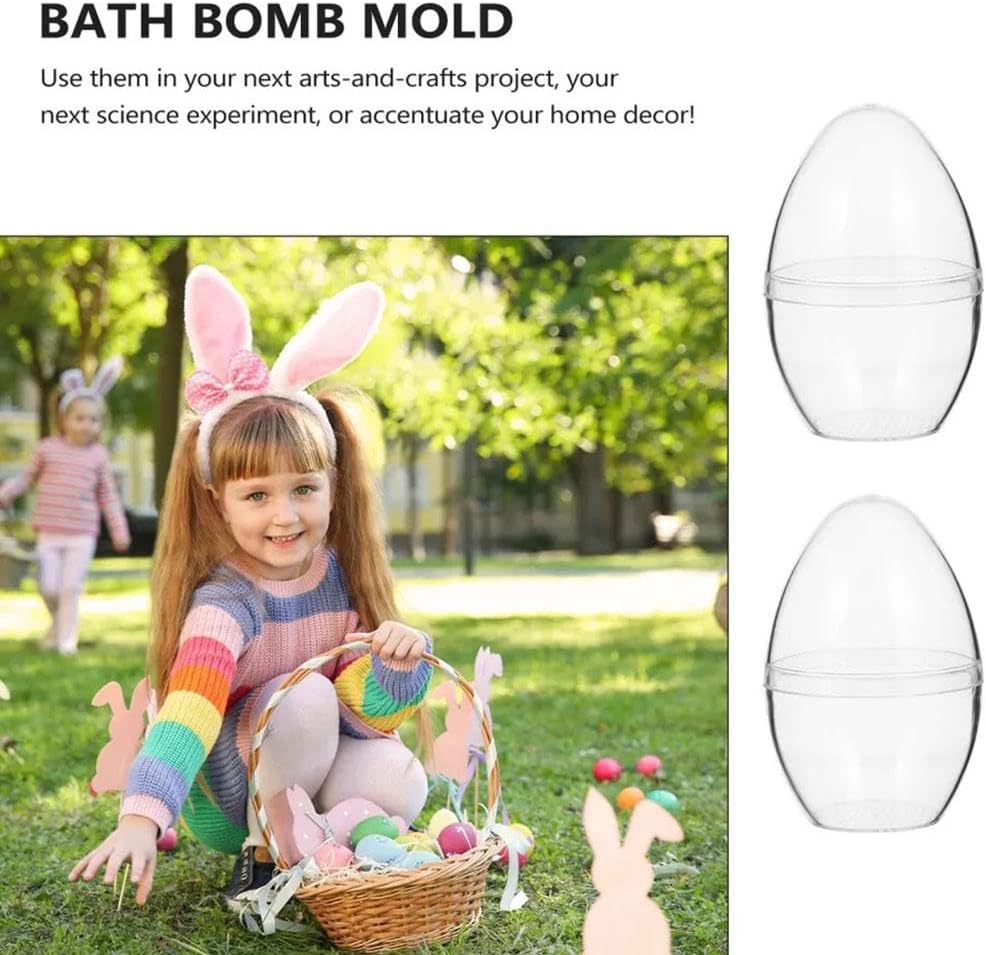 Giant Transparent Easter Eggs - DIY Blank Easter Egg, Clear Easter Eggs Empty Plastic Surprise Eggs Fillable for Easter Basket Stuffers Party Decoration — image 6
