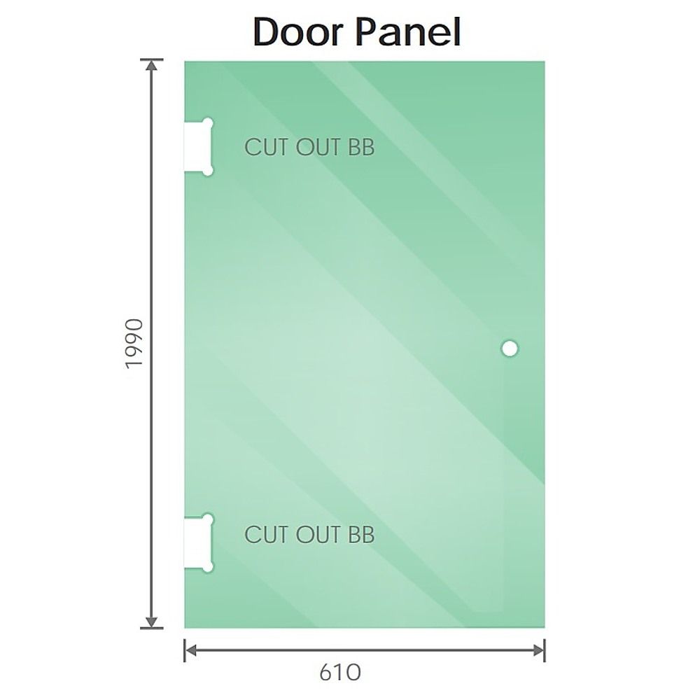 90x70cm Corner Frameless Shower Screen โ Gold Wall Channel with SS Hinges for Modern Bathroom Style โ image 5