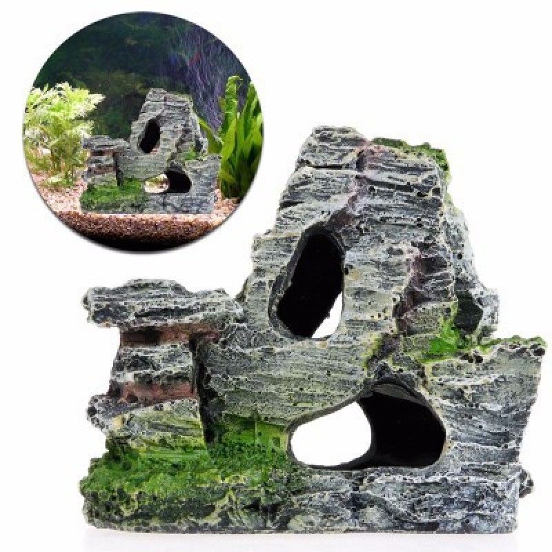 Aquarium Rockery Hiding Rock Cave Decor Underwater Landscape Mountain View Ornament Fish Tank Rockery Decorations