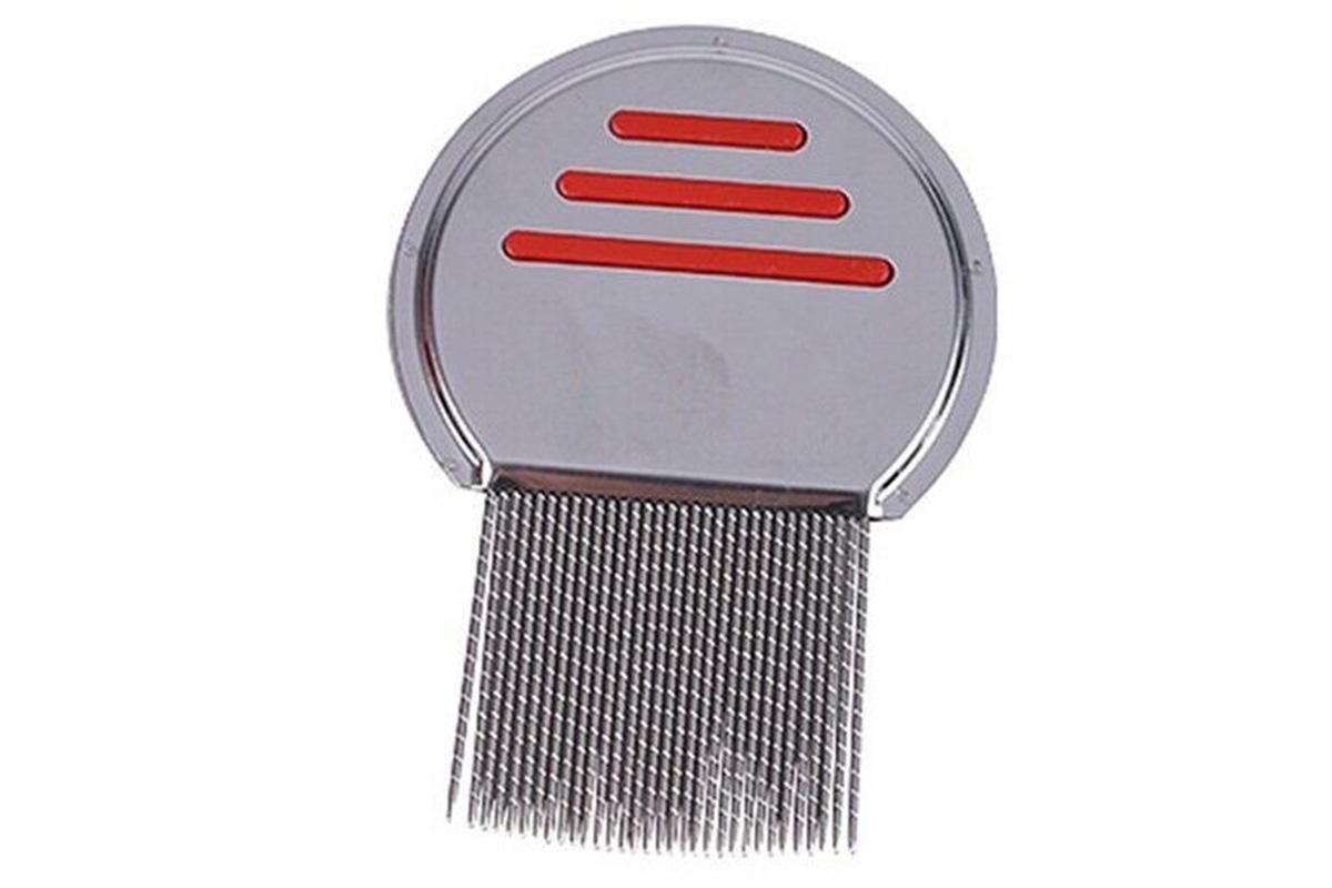 Stainless Steel Pet Flea Comb Fine Tooth Grooming Tool for Dogs Cats - Red โ image 2