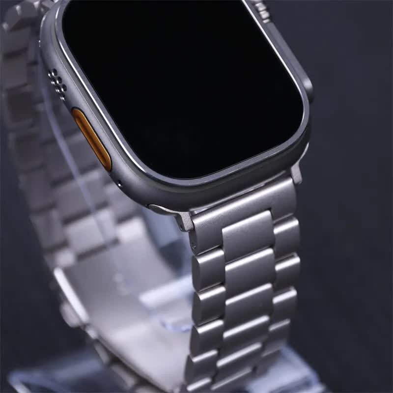 Compatible with Apple Watch Band Series 9 8 7 6 5 Stainless Steel Metal Bracelet Silver 49mm 45mm 44mm 42mm — image 6
