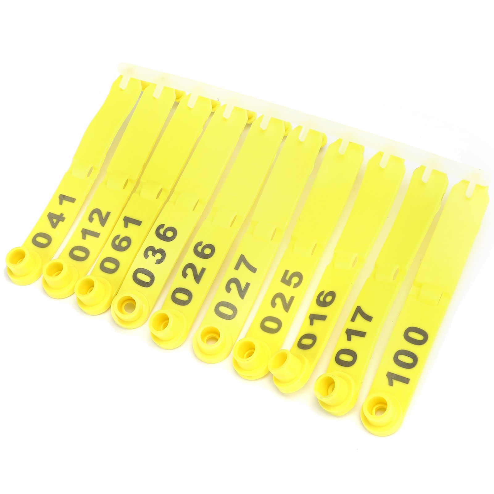 100Pcs Sheep Ear Tag Double Folded Yellow Integrated Number Animal Identification Card — image 4