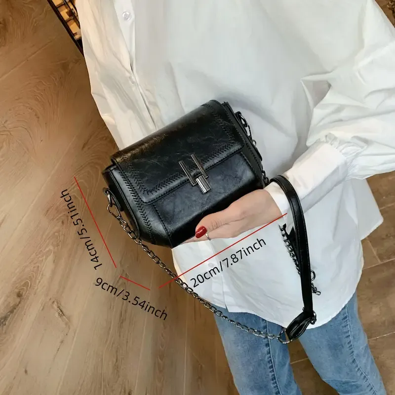 Trendy Vintage Mini Bag | PVC Light Travel, Go Freely — Commute & Outdoor Dual-Purpose Crossbody Shoulder Bag./brown — image 4