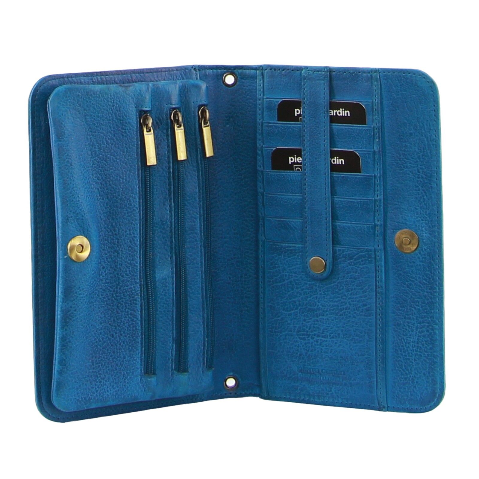 Pierre Cardin Ladies Womens Clutch Leather Wallet Purse RFID Protected - Aqua Blue โ image 4