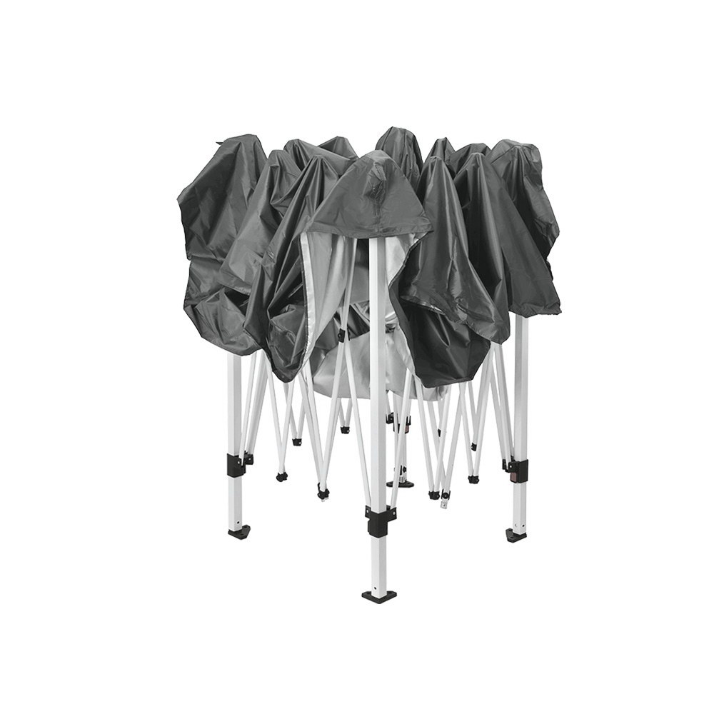 Instahut Gazebo Pop Up Marquee 3x3m Wedding Party Outdoor Camping Tent Canopy Shade Mesh Wall Grey — image 3