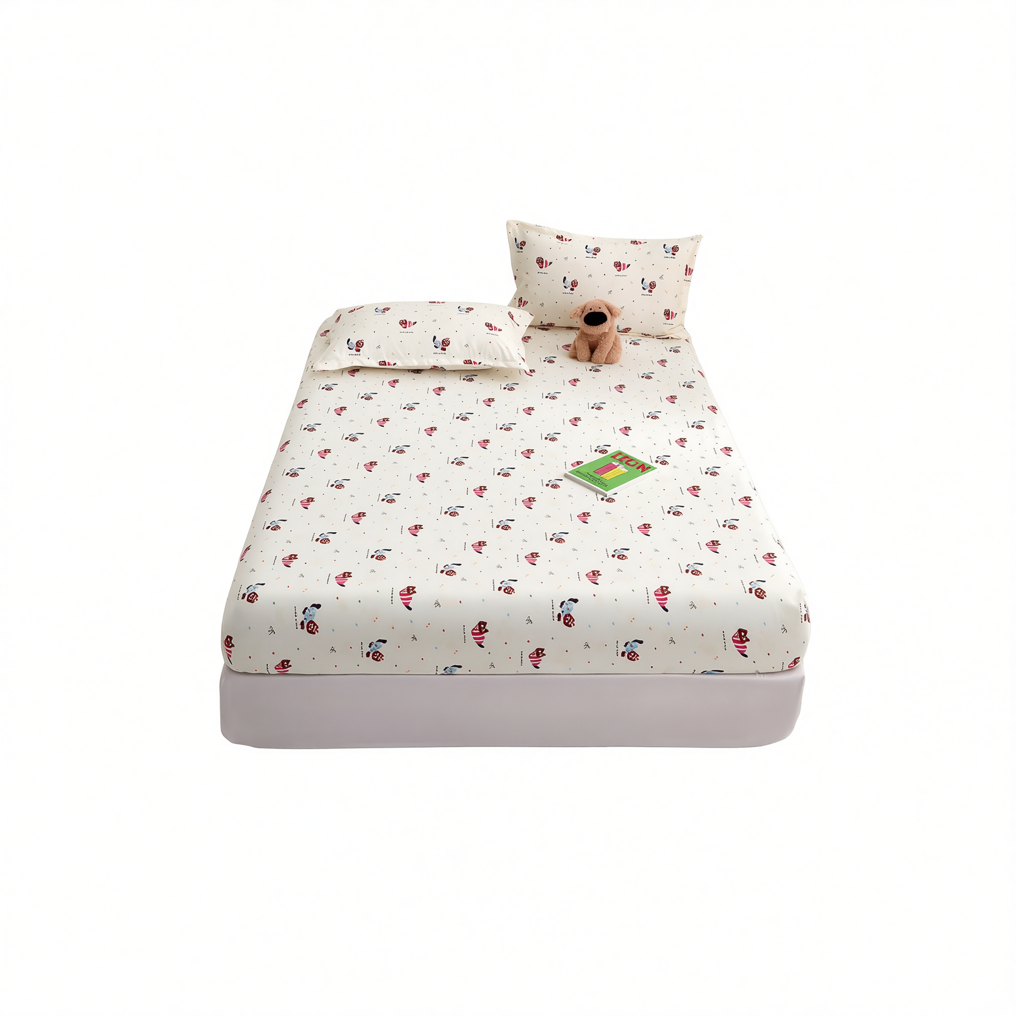 Yuan sheng Home Textiles Pure Cotton Cartoon Dog Sheet Blue cat 90cm/190cm thin mattress model โ image 4