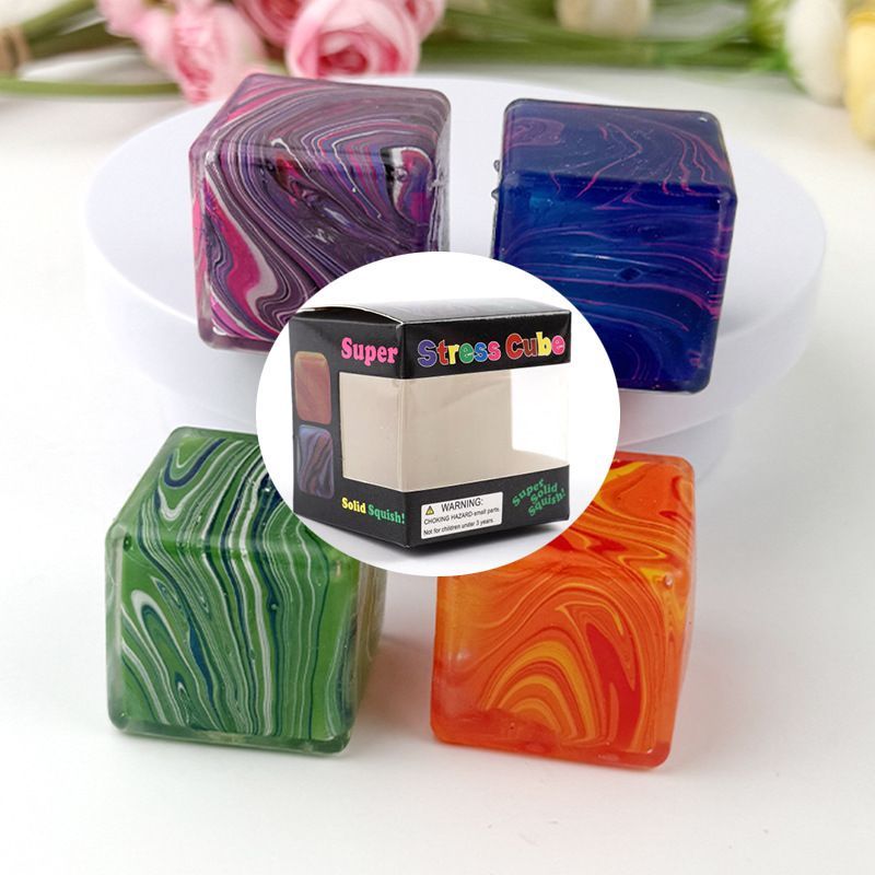 marbled ice cube squeeze toy, stress relief toy, novelty gift, squishy toy, trendy toy, desk toy, anxiety relief, fidget toy, Australian market — image 5