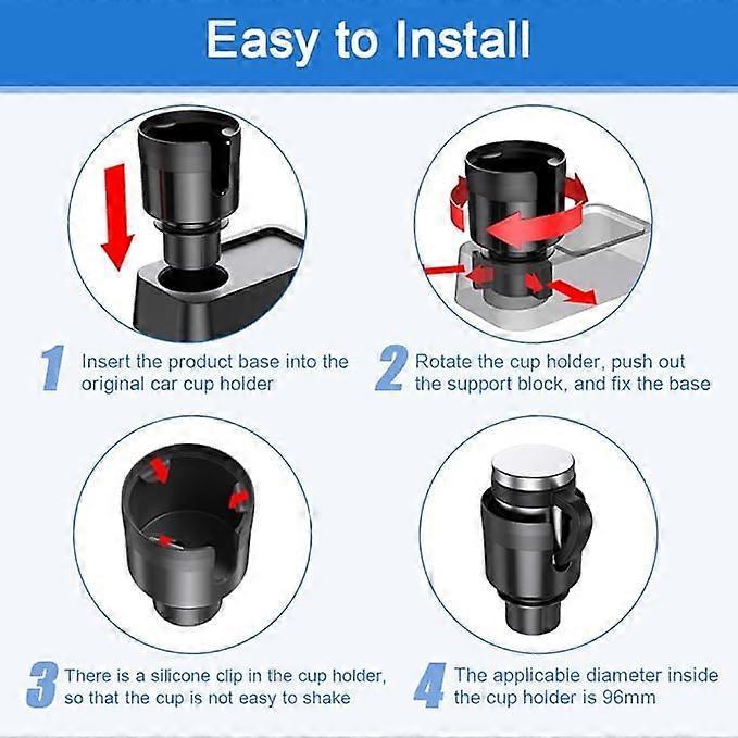 Adjustable Universal Car Cup Holder - Can Holder for Bottle/Drink, Truck Compatible Black — image 3