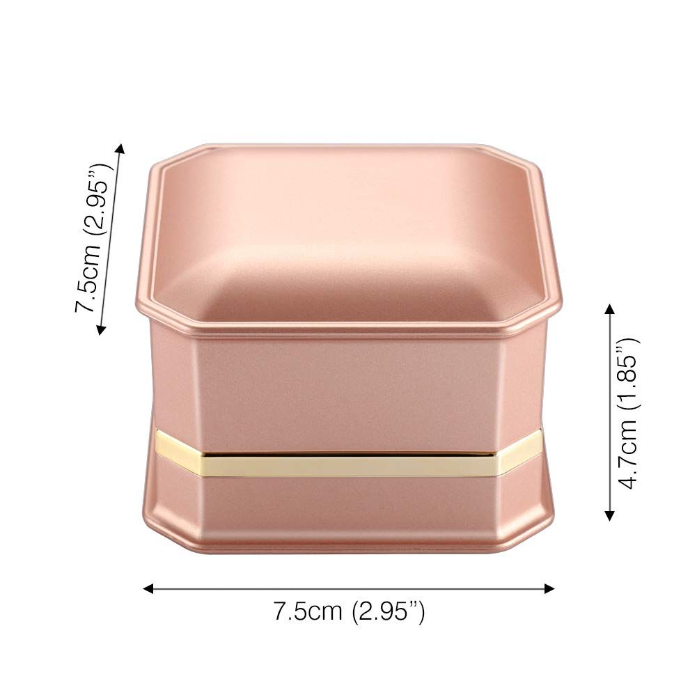 LED Jewelry Gift Box Necklace Box Case Square Velvet Pendant Container for Jewelry Display Birthday Wedding Engagment — image 2