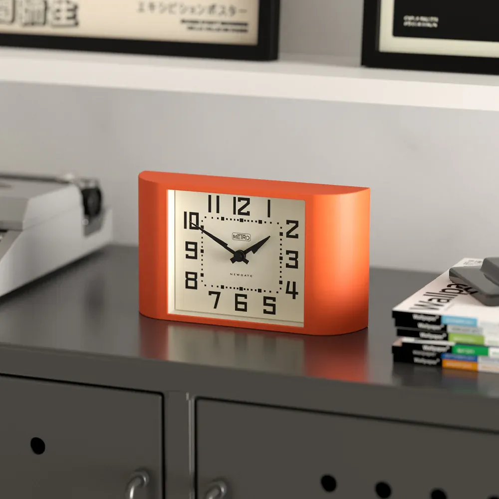 Newgate Mini Metro Mantel Clock-Pumpkin Orange — image 4