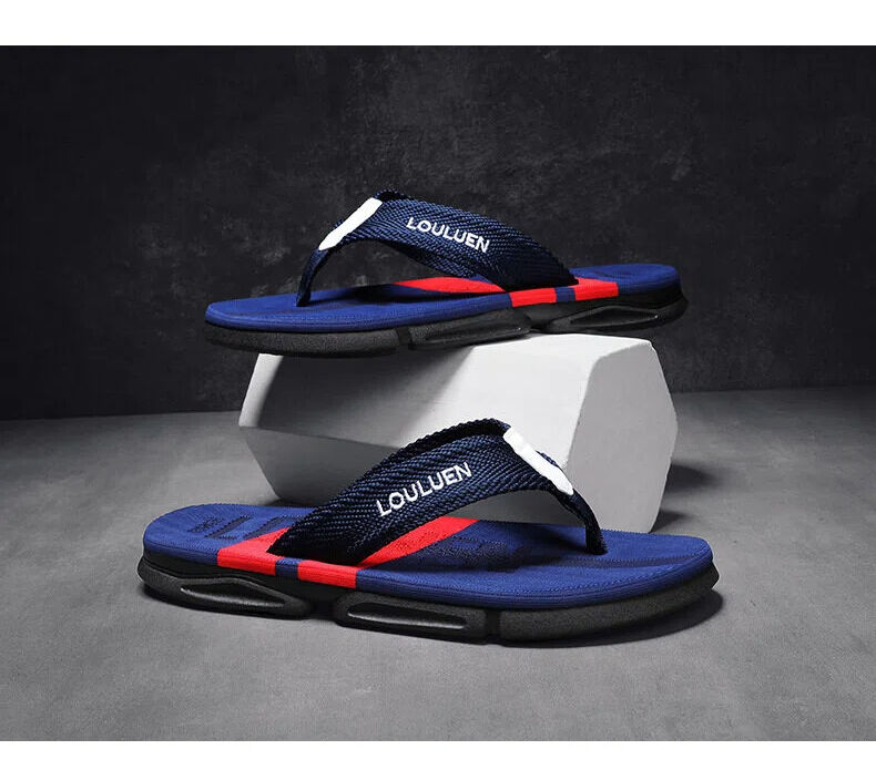 Men's Flip Flops: 4 Colors, EVA-PVC Blend, Comfort & Style for Summer Beach & Daily Wear(Blue-42) โ image 5